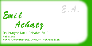 emil achatz business card